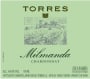 Torres Milmanda White 2015  Front Label