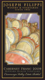 Joseph Filippi Winery & Vineyards Hippard Ranch Vineyard Cabernet Franc 2009 Front Label
