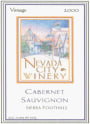 Nevada City Winery Cabernet Sauvignon 2000  Front Label