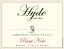 Hyde Estate Winery Pinot Noir 2015  Front Label