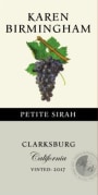 Karen Birmingham Petite Sirah 2017  Front Label