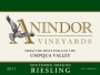 Anindor Vineyards Riesling 2011  Front Label