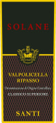 Santi Valpolicella Classico Superiore Ripasso Solane 2015  Front Label