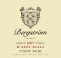 Bergstrom Winery Block Pinot Noir 2007  Front Label