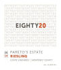 Pareto's Estate Eighty20 Riesling 2014  Front Label