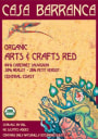 Casa Barranca Certified Organic Winery Arts Crafts Red 2014 Front Label