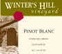 Winter's Hill Vineyard Estate Pinot Blanc 2015  Front Label