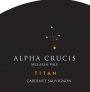 Alpha Crucis Titan Cabernet Sauvignon 2015  Front Label