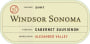 Windsor Sonoma Alexander Valley Cabernet Sauvignon 2007  Front Label