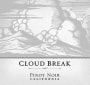 Cloud Break Pinot Noir 2016  Front Label