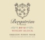 Bergstrom Winery Block Pinot Noir 2012  Front Label