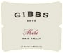 Gibbs - Napa Valley Merlot 2015  Front Label