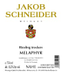 Jakob Schneider Trocken Melaphyr Riesling 2016  Front Label