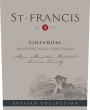 St. Francis Montecillo Vineyard Zinfandel 2017  Front Label