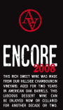 Arrington Vineyards Encore 2008 Front Label
