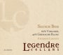 Legendre Cellars Sluicebox White 2015  Front Label