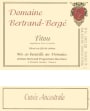 Bertrand-Berge Fitou Cuvee Ancestrale Red 2016  Front Label