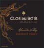 Clos du Bois Reserve Cabernet Franc 2011 Front Label