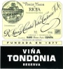 R. Lopez de Heredia Rioja Vina Tondonia Reserva (375ML half-bottle) 2010  Front Label