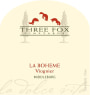 Three Fox Vineyards La Boheme Viognier 2015 Front Label