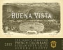 Buena Vista Count’s Selection French Colombard 2013  Front Label
