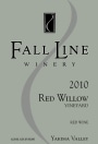 Fall Line Winery Red Willow Vineyard 2010 Front Label