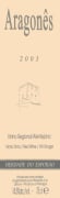Herdade Do Esporao Aragones Tempranillo 2003  Front Label