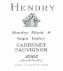 Hendry Napa Valley Block 8 Cabernet Sauvignon 2002 Front Label