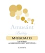 Amusant Winery Bubbly Moscato  Front Label