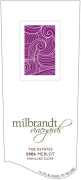 Milbrandt The Estates Merlot 2006  Front Label