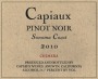 Capiaux Cellars Chimera Pinot Noir 2010 Front Label