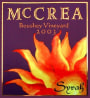 McCrea Boushey Grande Cote Vineyard Syrah 2003 Front Label