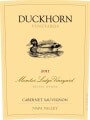 Duckhorn Monitor Ledge Vineyard Cabernet Sauvignon 2011 Front Label