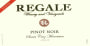 Regale Winery and Vineyards Estate Pinot Noir 2008 Front Label