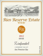 Rios Reserve Estate Winery Zinfandel 2012  Front Label