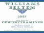 Williams Selyem Vista Verde Vineyard Gewurztraminer 2007  Front Label