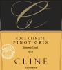 Cline Cool Climate Pinot Gris 2012  Front Label