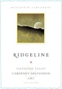 Ridgeline Alexander Valley Cabernet Sauvignon 2007  Front Label