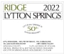 Ridge Lytton Springs Red Blend (375ML half-bottle) 2022  Front Label