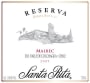 Santa Rita Reserva Malbec 2009 Front Label