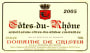 Domaine de Cristia Cotes du Rhone 2005  Front Label