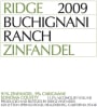 Ridge Buchignani Ranch Zinfandel 2009 Front Label