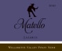 Matello Lazarus Pinot Noir 2010  Front Label