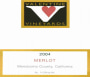 Valentine Vineyards Merlot 2004 Front Label