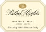 Bethel Heights Pinot Blanc 2009  Front Label