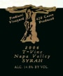 T-Vine Cellars Frediani Vineyard Syrah 2006  Front Label