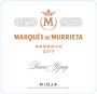 Marques de Murrieta Reserva 2017  Front Label