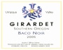 Girardet Baco Noir 2005  Front Label
