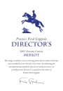 Francis Ford Coppola Director's Merlot 2007 Front Label