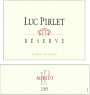 Luc Pirlet Reserve Merlot 2019  Front Label